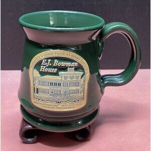 Deneen Pottery Mug E.J. Bowman House Bed & Breakfast Lancaster PA Hand Thrown